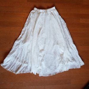 100% Cotton White Flowy Skirt